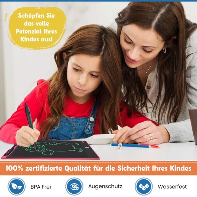 1.300x LCD-Schreibtafel für Kinder – 2er Pack (8,5 Zoll) – Neuware OVP
