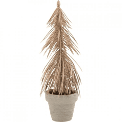 Tannenbaum im Topf Glitter Champagner 22 cm