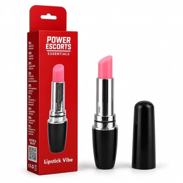 Power Escorts - 2er Pack schwarzer & roter Lippenstift Vibratoren - BR334 Diskreter kompakter & kraftvoller Mini Vibrator Set