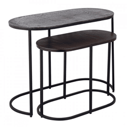 PTMD Beistelltisch Janca Aluminium 69 cm 2er Set