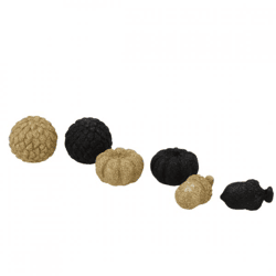 Statue Jingle gold/schwarz 6 cm 6fach sortiert