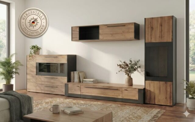 Wohnwand Vitrine Lowboard Highboard Hängeschrank ab 100 bis 150 Euro pro Teil 1a Ware OVP DE Qualitet