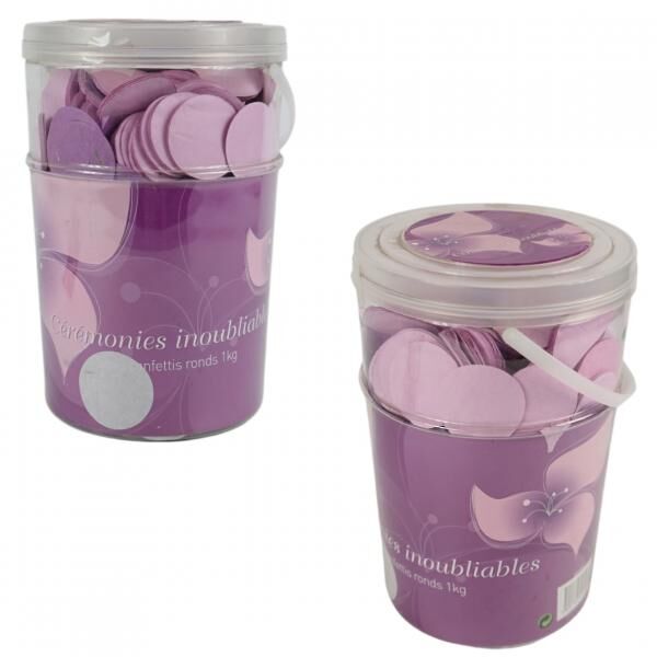 Konfetti im Eimer rosa Farbtöne 1 Kg