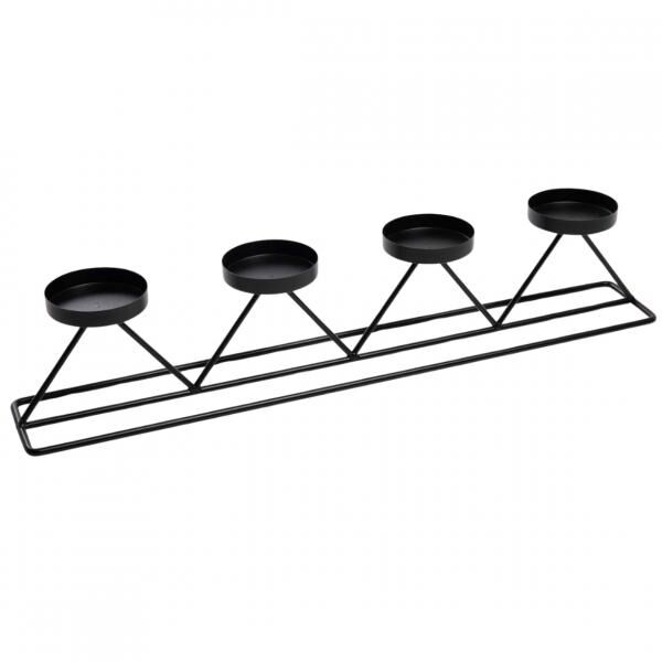 Kerzenleuchter Metall schwarz 60 cm