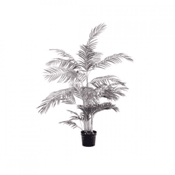 Light & Living Kunstpflanze Palm metallisch grau im Topf 145 cm