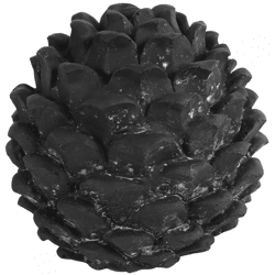 Countryfield Skulptur Tannenzapfen Donato L schwarz 18 cm