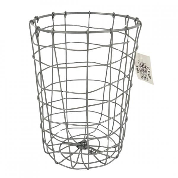 Drahtkorb modern rund grau 20 cm