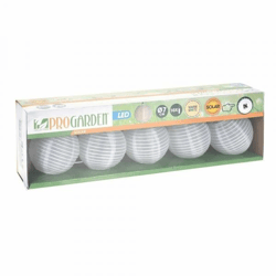 Garden garland lanterns solar LED 450 cm white