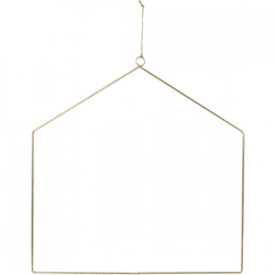H&S Collection hängende Dekoration Haus gold 42 cm