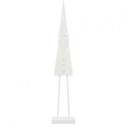 J-Line Weihnachtsmann auf Sockel weiß 117 cm