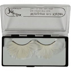 Jofrika Kosmetik künstliche Wimpern Federn weiß 9,5 cm B-Wahl VE500