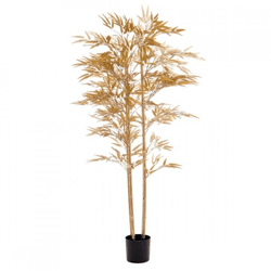 Light & Living Kunstpflanze Bambus metallic hellgold im Topf 180 cm