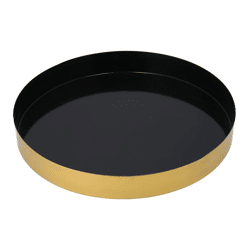 Platte, gold schwarz, ca. 25cmD
