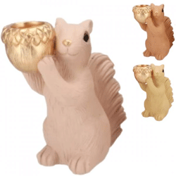 Schale Jingle Eichhörnchen stehend sand/rosa 21 cm 3fach sortiert
