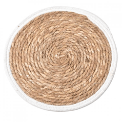 Placemat Bohemian reed natural white 29 cm