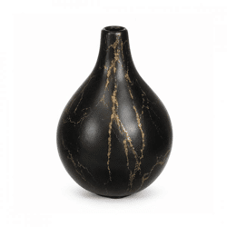Vase Dazzle Marmor schwarz/gold 18 cm