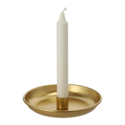 Decorative bowl with stick candle holder, gold, M, approx.15cmD