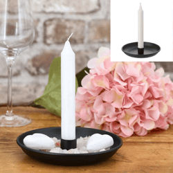 Decorative bowl with stick candle holder, black, M, approx.15cmD
