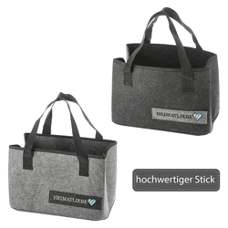 Felt bag, Heimatliebe, 2/s, 40x26,5x21cm 