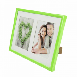 Photo frame Easy passepartout for 2 photos green 10 x 15 cm