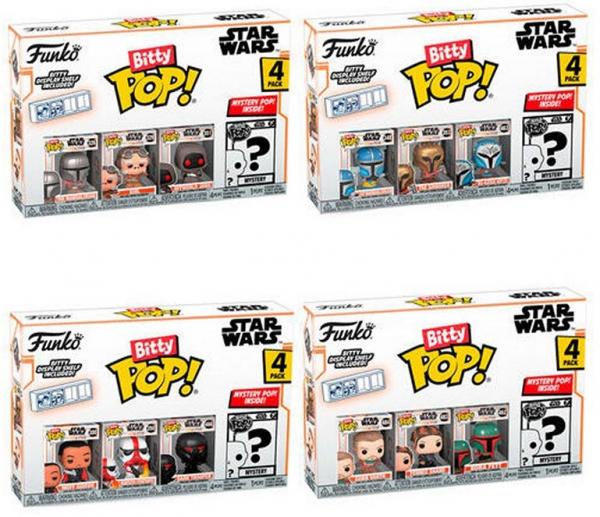 Funko 81396 - Bitty POP! - Mandalorian S1 sortiert im 12er Display - 4er Pack
