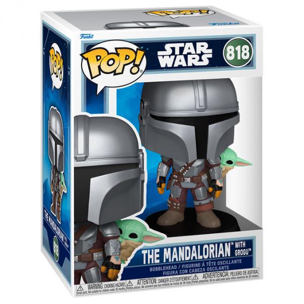 Funko 90443 - Pop! - Star Wars The Mandalorian with Grogu #818