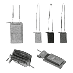 Wallet with cell phone compartment for hanging 3/s