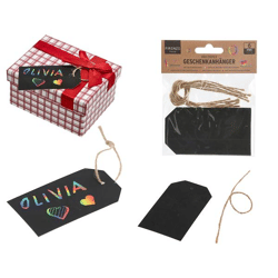 Gift tag scratch paper, set of 6, approx. 13cmH