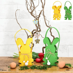 Gift bag felt rabbit 2/s approx. 28x12cm