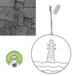 LED hanger metal lighthouse, approx. 20cmD