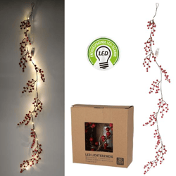 LED light branch berry, 20 LED, approx. 180cmL
