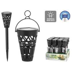 LED solar garden plug, conical, 2in1, approx. 37cmH