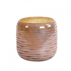 Light and Living Vase Bowie Glas braun 14 cm