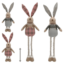 Easter bunny, hobble, telescopic legs, 2/s, approx. 115cmH