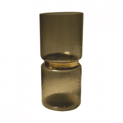PTMD Vase Quilio Gerade Glas braun 27 cm