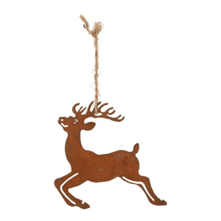 Hanging reindeer, on jute ribbon, L, approx. 12x12cm