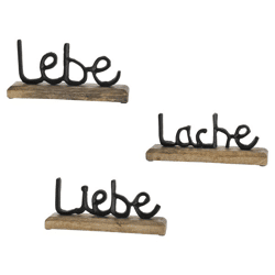 Lettering Live, Love, Laugh, black, 3/s, approx. 23cmW