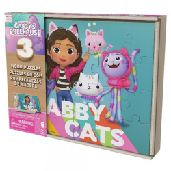 Spin Master 45754 - Gabby's Dollhouse - Holzpuzzle 3er Set