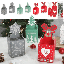 Christmas candy box, 3/s, set of 3, approx. 9x10cm