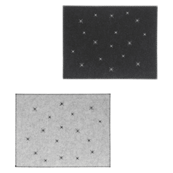 Placemat felt w. embroidered stars 2/s 45x35cm