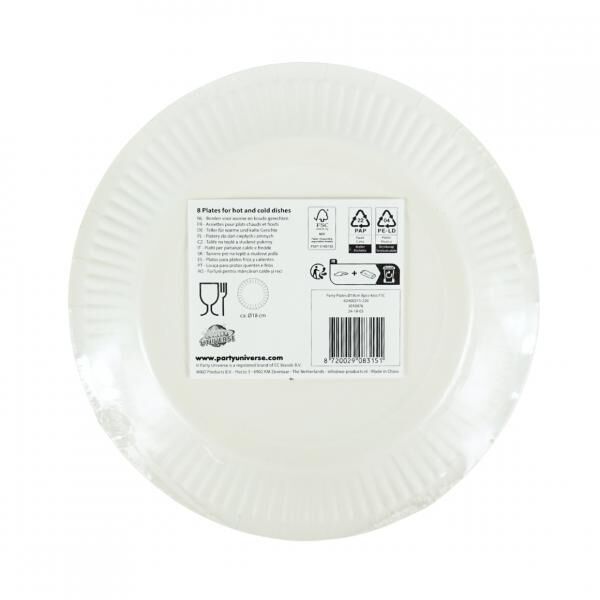 (R) Einwegteller Partypapier 18 cm 4fach sortiert 8 Stk.