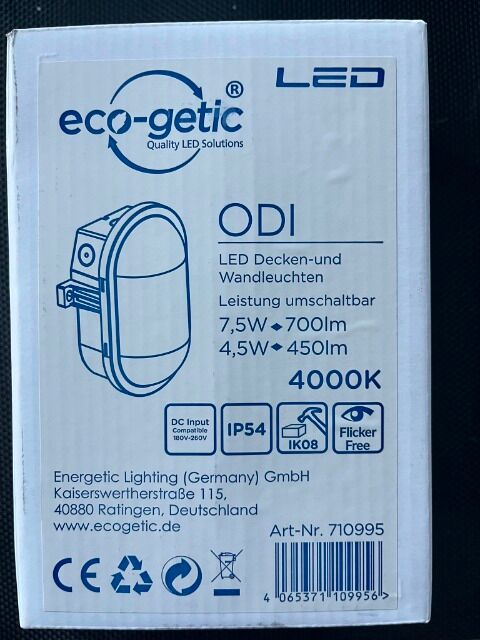 Restposten 580x LED Wand-/Deckenleuchte IP54 Warmweiß 3000K+4000K Neu