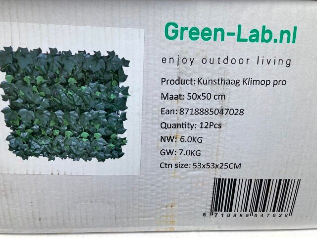 Remaining stock Artificial hedge Hedera Pro privacy screen 50x50 cm - 120 pieces available
