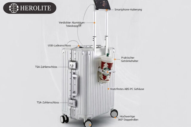 3er Aluminium Rahmen Trolley Set