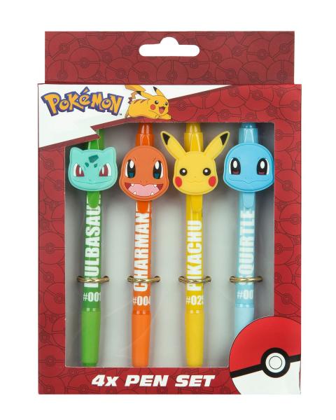 Pokemon - 4 Kugelschreiber