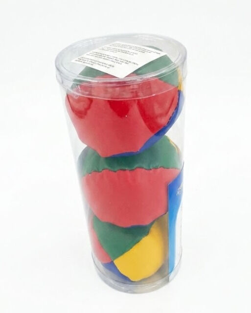 3er Set bunte Jonglierbälle, 60 mm Durchmesser, 90 Gramm Gewicht, aus Kunstleder (PU)