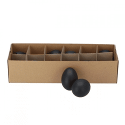 Eier schwarz 5 cm 12 Stück