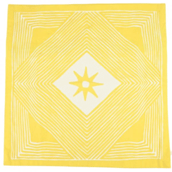 Fair Trade Kissenbezug Tribal gelb 45 x 45 cm