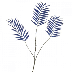 Künstliches Palmblatt Seide blau 95 cm
