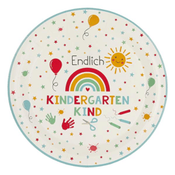 Pappteller Kindergarten, 8er Set, ca. 23cmD
